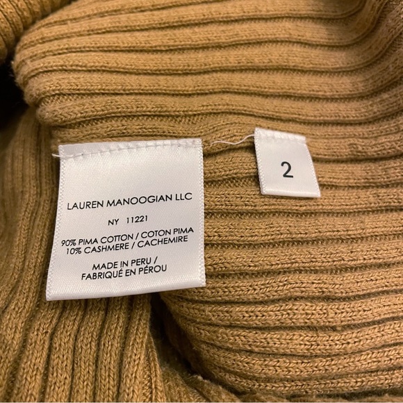 LAUREN MANOOGIAN RIB Cavorting and Cashmere DRESS IN IVORY size M - Picture 15 of 16